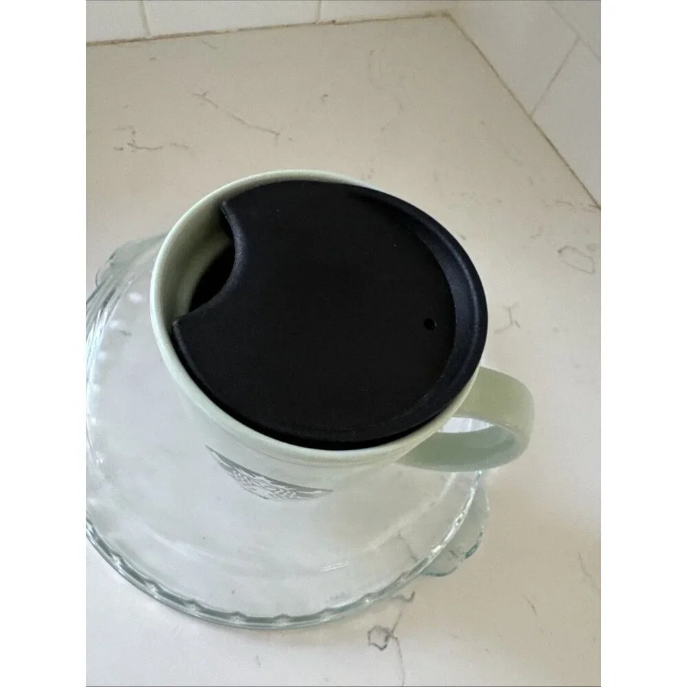 Starbucks Christmas Coffee Mug 2020 Light Mint Green w/ Trees 12oz. PreOwned